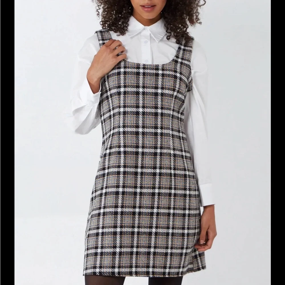 Tracy Evans Vintage Black and White Plaid Mini Dress - Picture 4 of 5